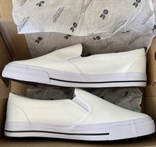 MENS CROSSHATCH WHITE CANVAS