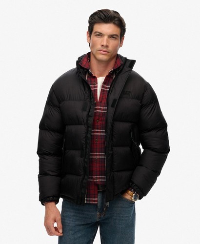 Superdry mens black puffer - black,