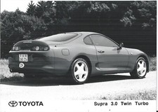 TOYOTA SUPRA 3.0 TWIN TURBO PUBLICITY B/W PHOTOGRAPH