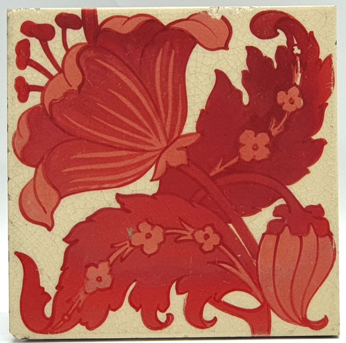 Art nouveau fireplace tile - art,