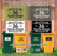 2 x Wheelie Bin Numbers & Road