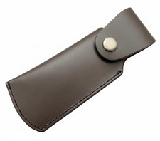 Hand Made 6" Genuine Leather Folding Knife Belt Pouch Brown Pocket Sheath Holder