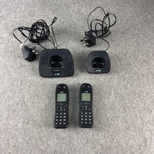 BT 1000 Twin Duo Digital Cordless Phones With Bases Chargers Phone Cable