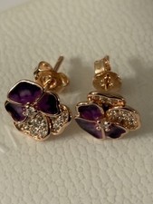 Genuine Pandora Rose Gold Flower Heart Stud Earrings | Ex display, Never Worn