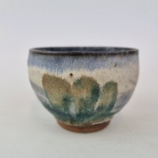 Studio Pottery Bowl With Blue