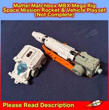Mattel Matchbox MBX Mega Rig Space Mission Rocket & Vehicle Playset Not Complete