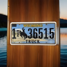 Expired Wyoming License Plate