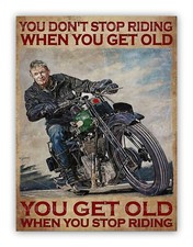 Funny Motorcycle Metal Garage Sign For Shed Workshop