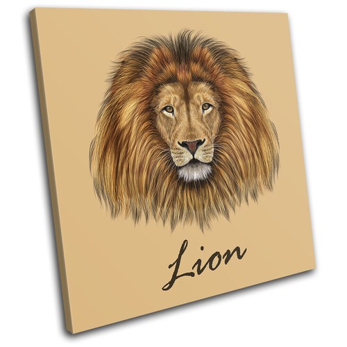 Lion face wild illustration - face,