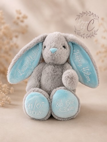 Personalised birth bunny - personalised,
