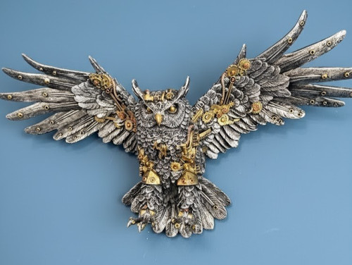 Steampunk wall owl bird - ,