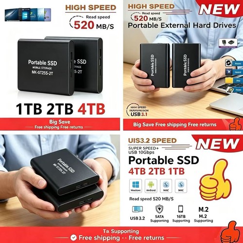 1tb external ssd portable hard - 1tb,
