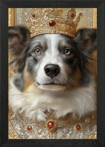 Shepherd dog king framed - king,