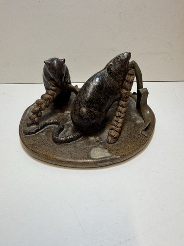 Studio pottery figurine - pottery, mice