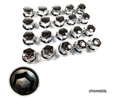 60 PCS X 32 MM WHEEL NUT COVER CHROME FOR CAPS MERCEDES MAN DAF SCANIA VOLVO