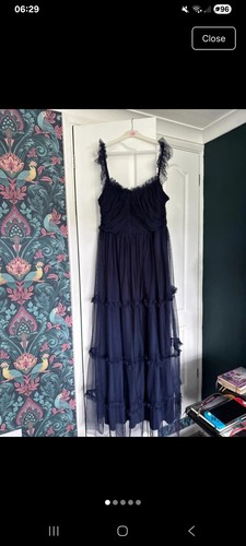 Lovely navy full length - full, dress