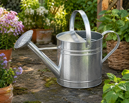 Galvanised metal watering - metal, can