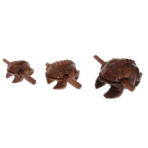 Wood frog guiro rasp - wood, musical