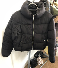 Pull&Bear black womens puffer jacket size small