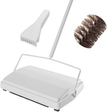 JEHONN Manual Carpet Sweeper Horsehair Dual Roller, Easy to Clean | 38% Off