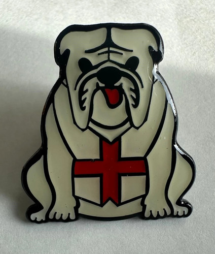English bulldog pin badge - english,