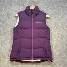 Berghaus Gilet UK 8 Purple Down Filled Puffer Body Warmer Walking Hiking Vest