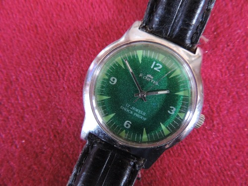 Fortis watch green dial - fortis,