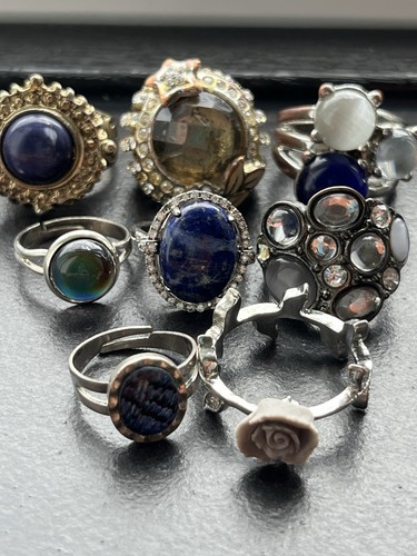 8pc vintage rings lot - rings,