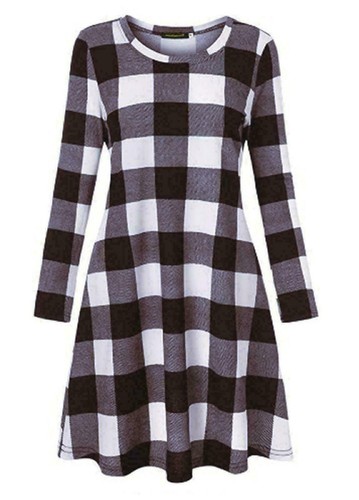 Womens tartan check print - print, long