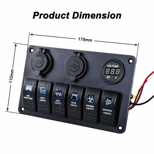 Gang 12v 24v inline fuse - 6, 12v/24v