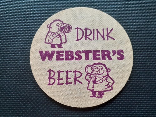 Websters beer mat cat - websters,