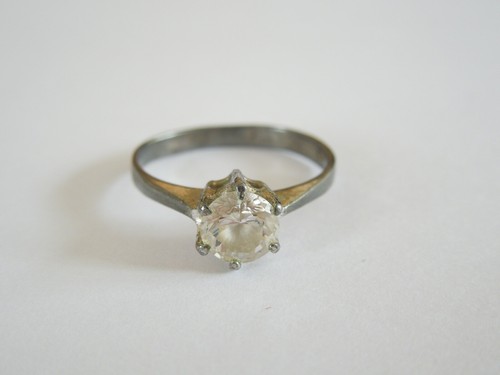 Vintage 925 silver solitair - silver,