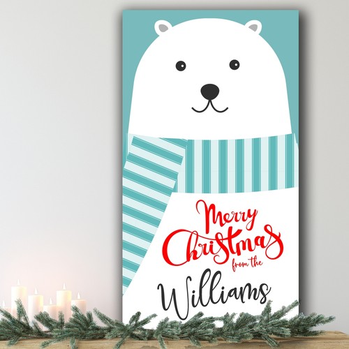 Polar bear scarf - in,