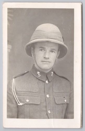Rppc british soldier - british, pith