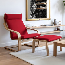 Velvet Burgundy Red Chair and