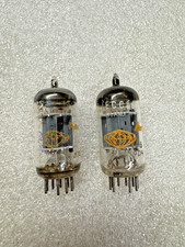 AMPEREX 12AX7 ECC83 Matching Pair Globe Holland Low Noise Preamp Tubes Tests NOS