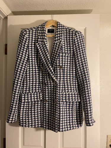 Tahari blue white houndstooth - tahari,