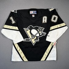 John Leclair Pittsburgh Penguins CCM Jersey Black Mens XL Hockey Signed Auto NEW