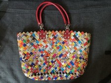 Nahui Ollin Woven Candy Wrapper Large Bag Eco Friendly Recycle Gift