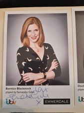 Bernice Blackstock Emmerdale Signed Cast Card Photo