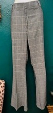 Prince Of Wales Check Bell Bottom Flared Trousers 36" W 33" L Run & Fly Presley
