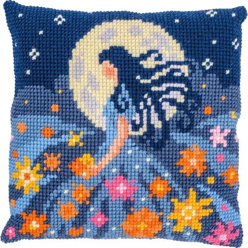 Girl with moon printed - with,