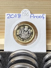 2018 Proof Floral £1 One Pound Coin Brilliant Uncirculated BUNC BU