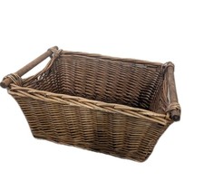Wicker Basket Rectangular 26cmx20cmx36cm With Handles Christmas Hamper Idea CB20