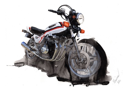 Painting honda cb900f - painting,