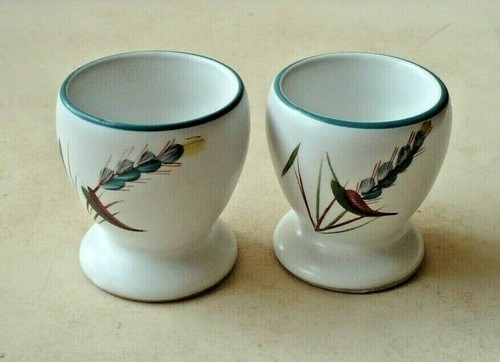 Denby green wheat egg cups - 3,