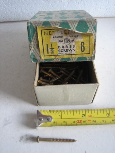Nettlefolds brass screws - brass, x