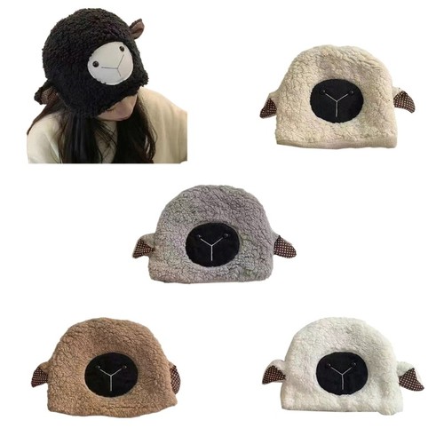 Plush sheep hat - sheep,