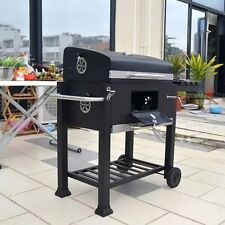 Portable Outdoor Charcoal BBQ Grill with Trolley Garden Terrace Party Barbecue