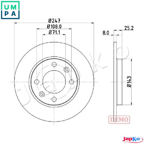 Brake disc 610615c for - 610615c,